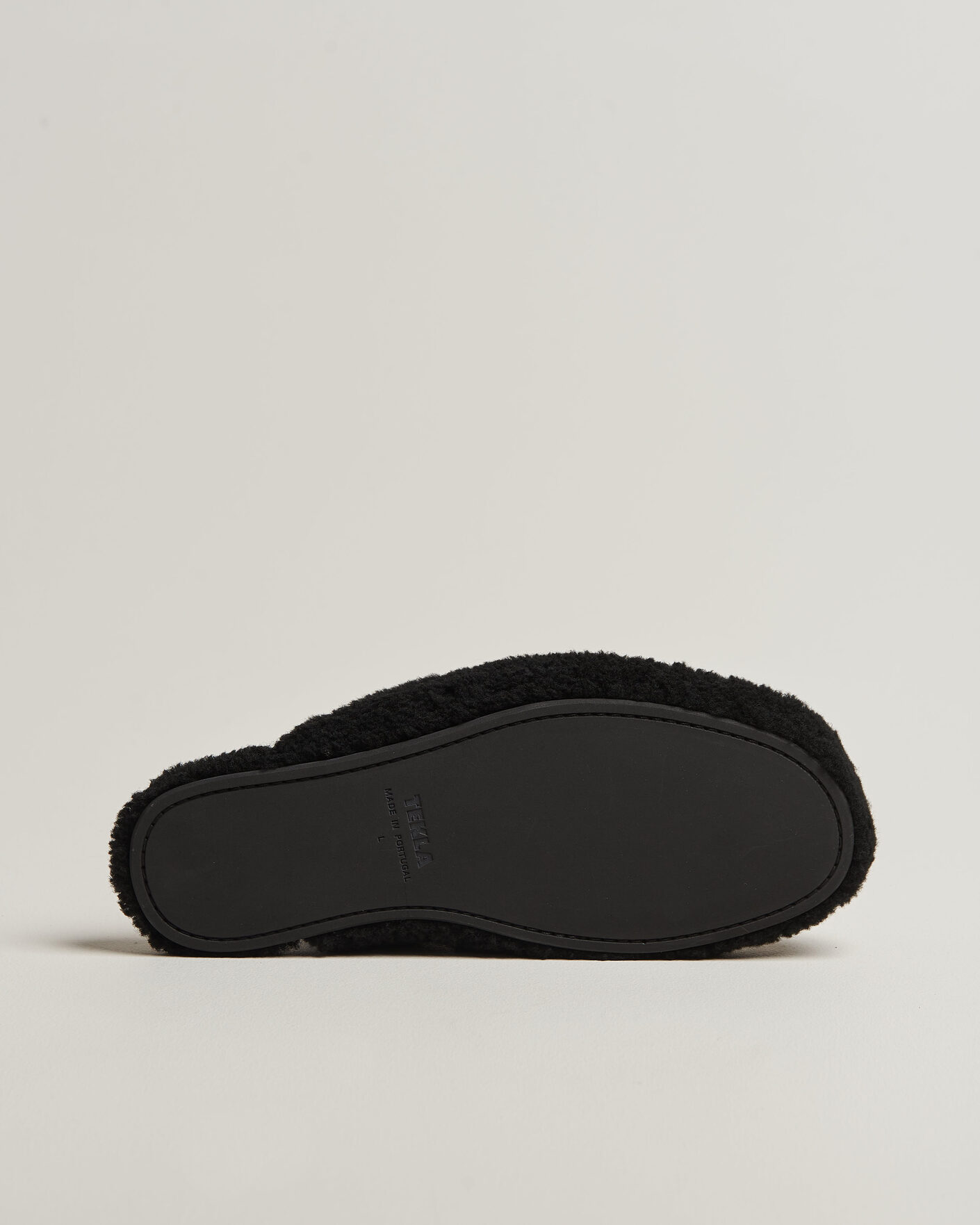 Uomini | Sandali & Diapositive | Tekla | Lambswool Shearling Slippers Black