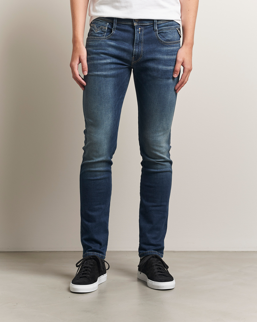 Uomini | Pantaloni | Replay | Anbass Hyperflex Dust Jeans Dark Blue
