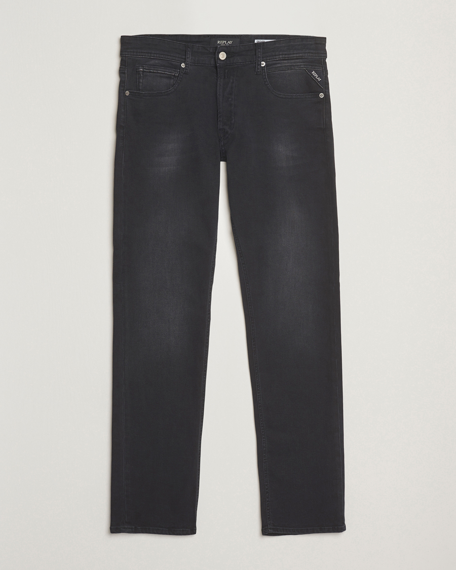 Uomini | Pantaloni | Replay | Grover Powerstretch Jeans Washed Black