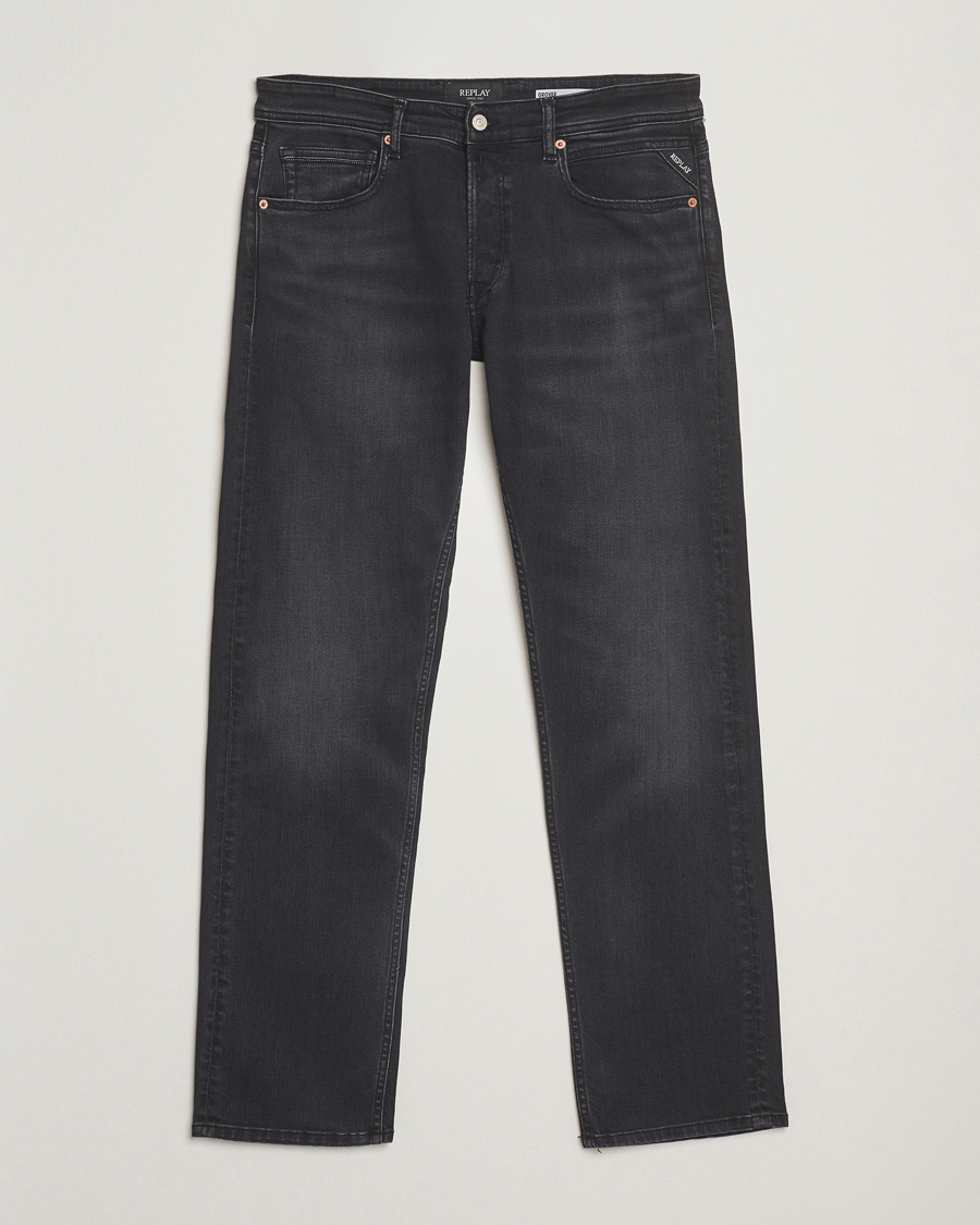 Uomini | Jeans | Replay | Grover Super Stretch DNA Jeans Washed Black