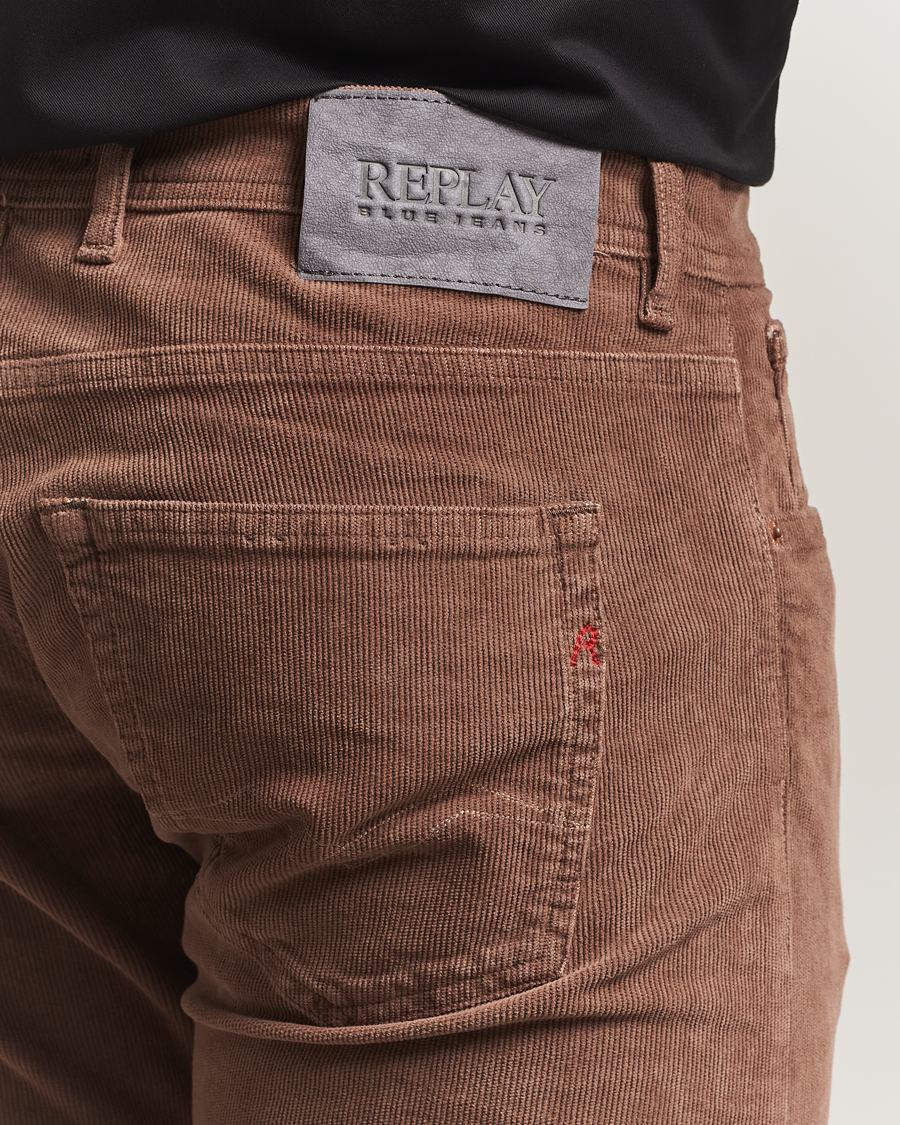 Uomini | Pantaloni | Replay | Grover Corduroy 5-Pocket Pants Biscuit Brown