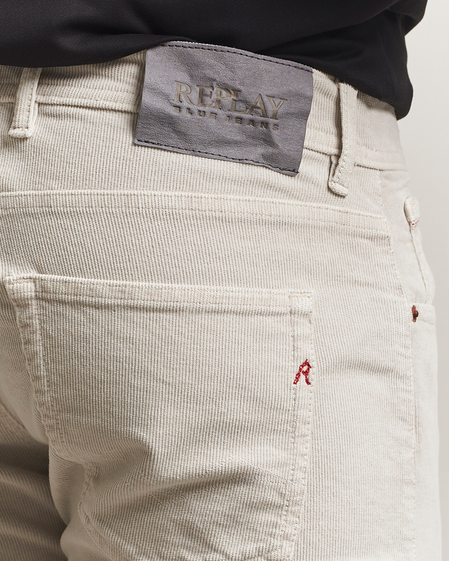 Uomini | Pantaloni | Replay | Grover Corduroy 5-Pocket Pants Moon Grey