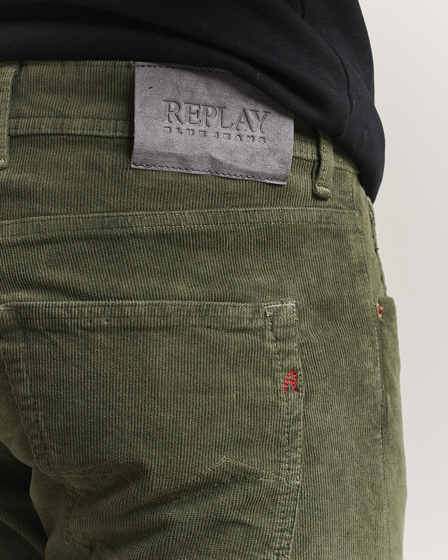 Uomini | Pantaloni | Replay | Grover Corduroy 5-Pocket Pants Dark Green