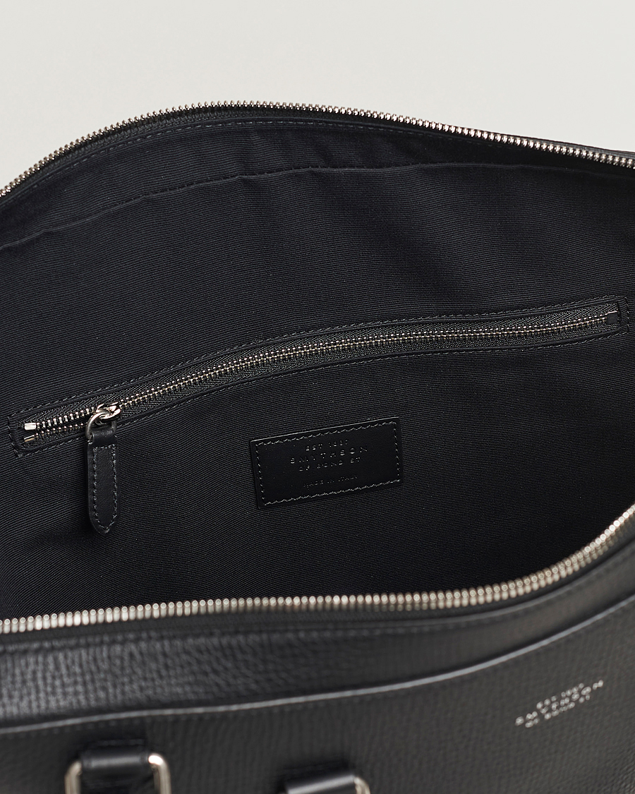 Uomini | Borse | Smythson | Ludlow Slim Briefcase With Zip Front Black