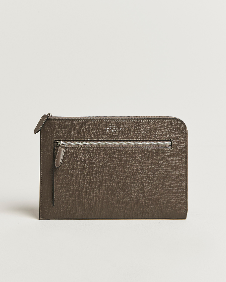 Uomini | Borse | Smythson | Ludlow Flat Organiser Pouch Dark Taupe