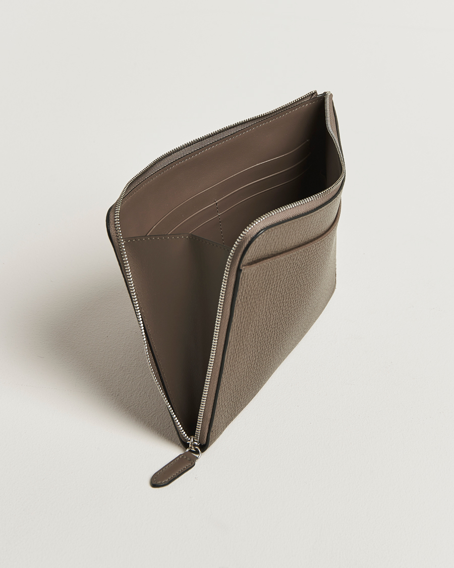 Uomini | Borse | Smythson | Ludlow Flat Organiser Pouch Dark Taupe