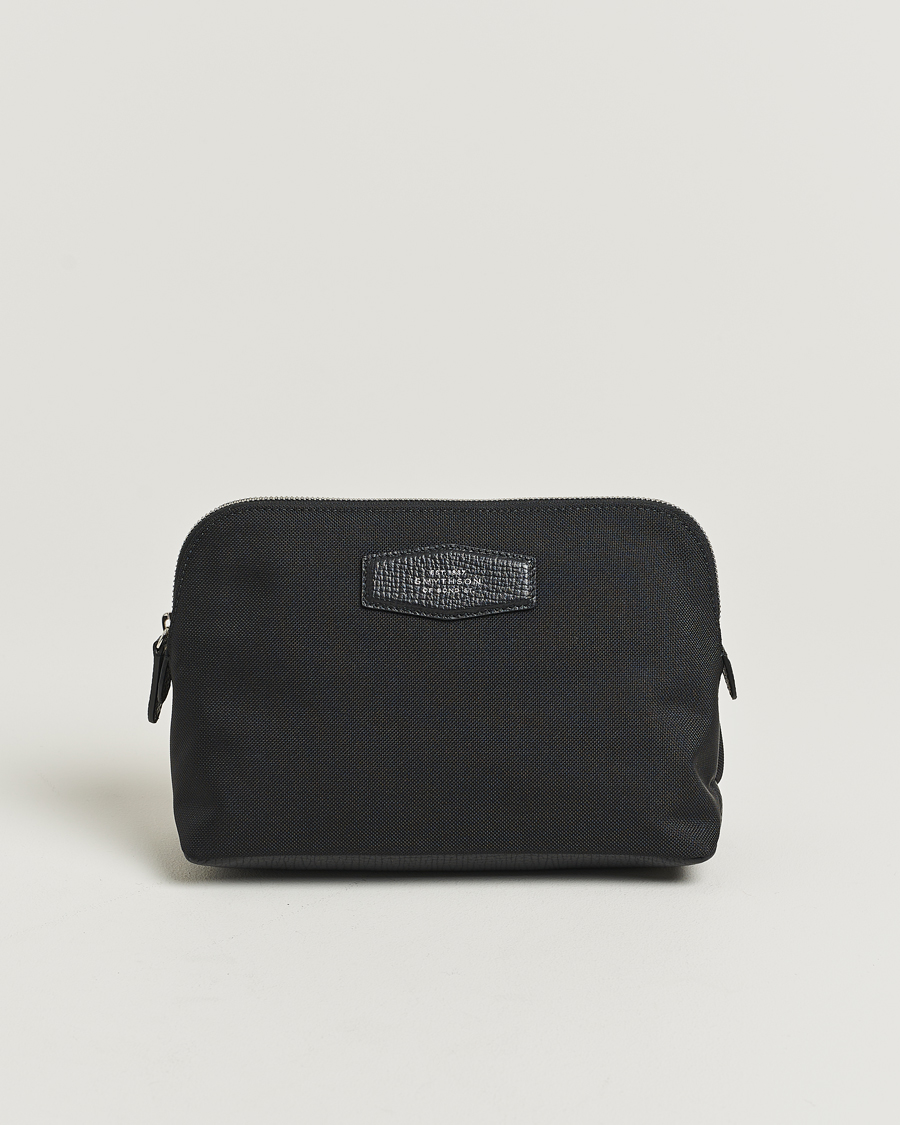 Uomini | Borse | Smythson | Canvas Norton Travel Pouch Black
