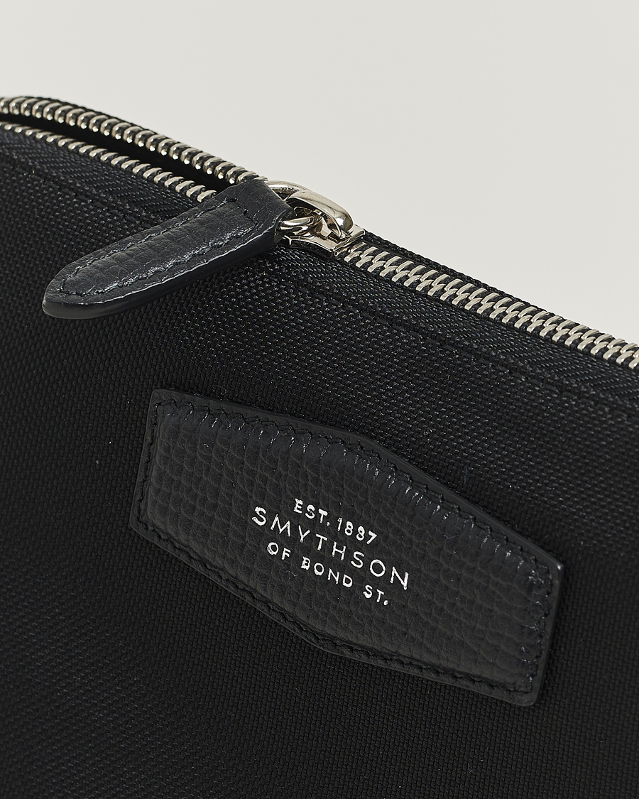 Uomini | Borse | Smythson | Canvas Norton Travel Pouch Black