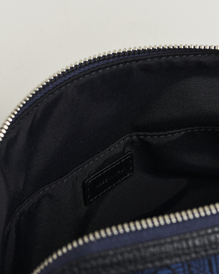 Uomini | Smythson Canvas Stamp Travel Pouch Navy | Smythson | Canvas Stamp Travel Pouch Navy