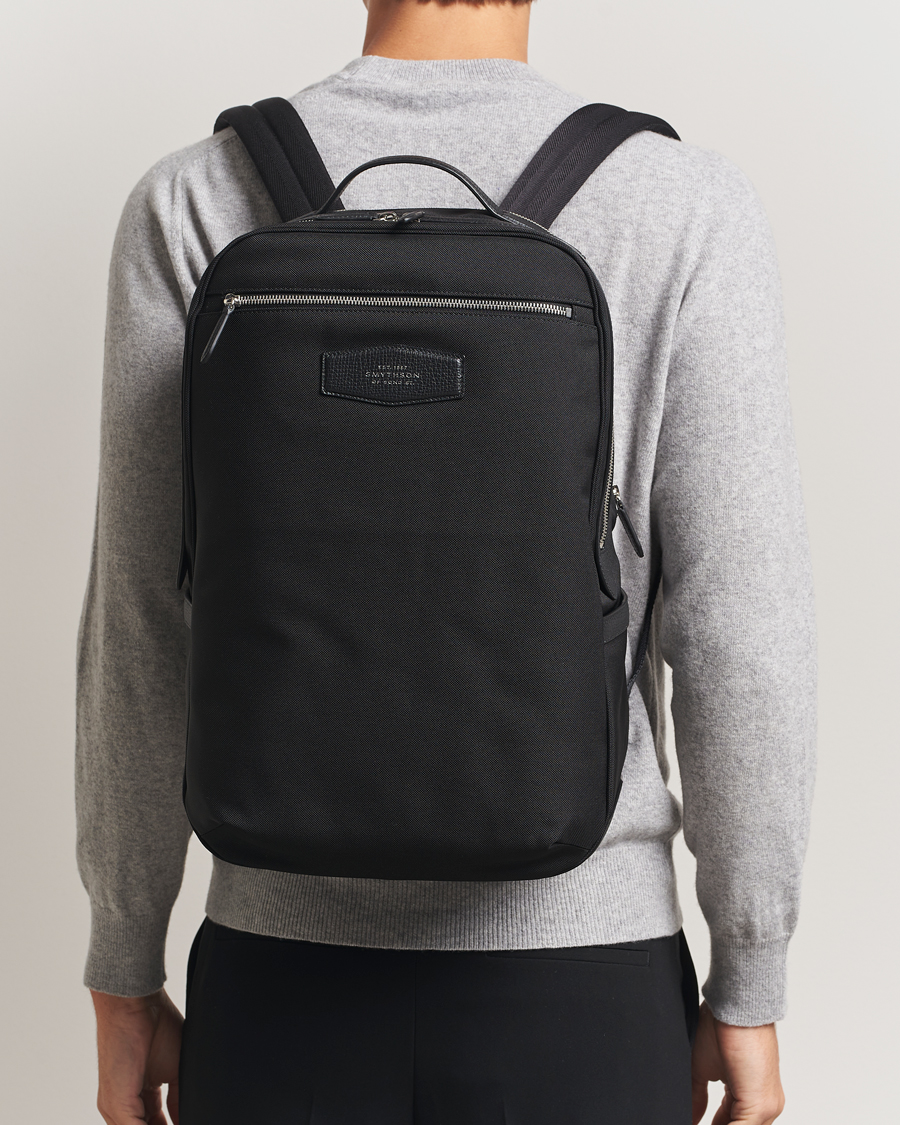 Uomini | Borse | Smythson | Canvas Norton Backpack Black