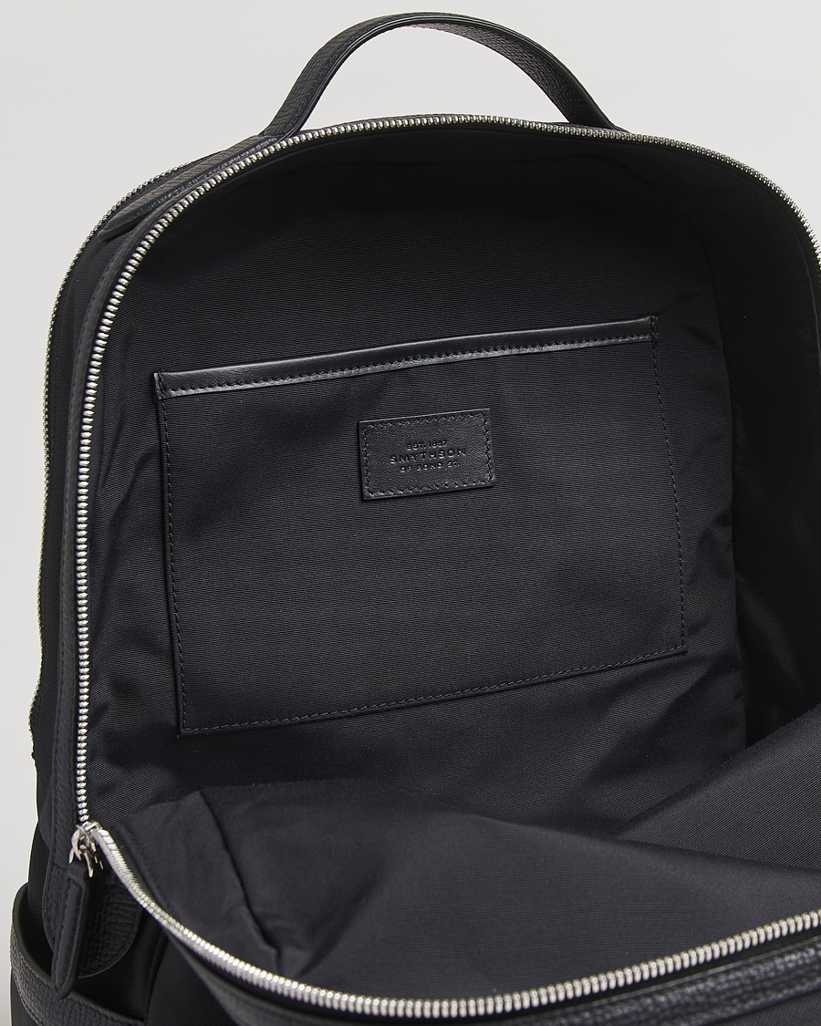 Uomini | Borse | Smythson | Canvas Norton Backpack Black
