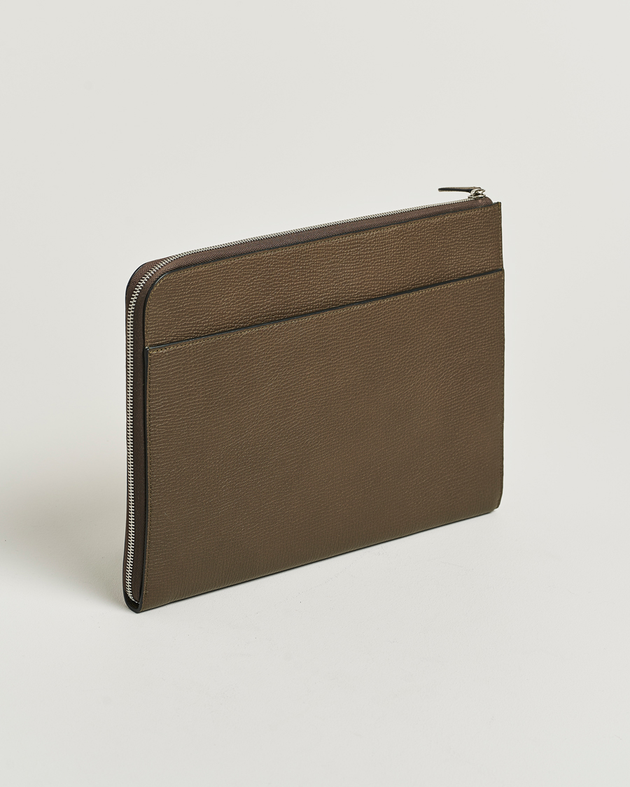 Uomini | Borse | Smythson | Ludlow Small Laptop Case With Dark Olive