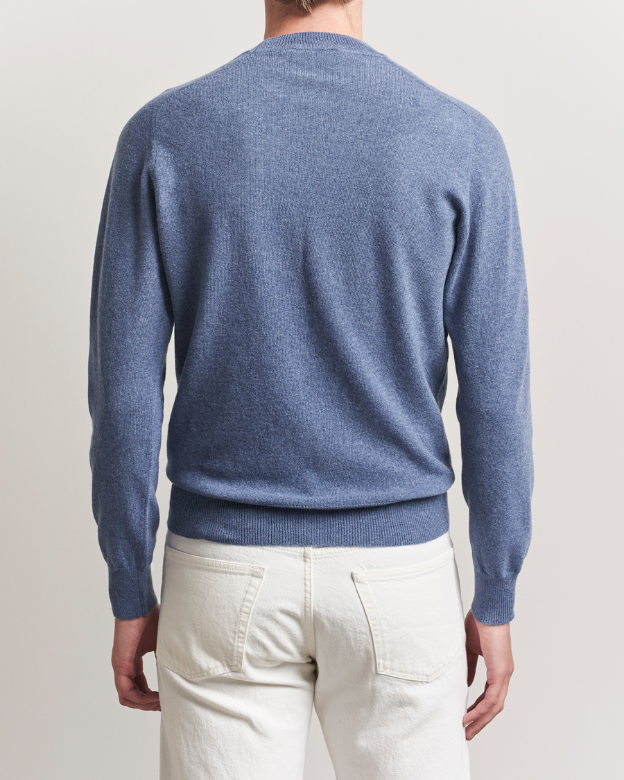 Uomini | Maglieria | Altea | Wool/Cashmere Crew Neck Pullover Blue