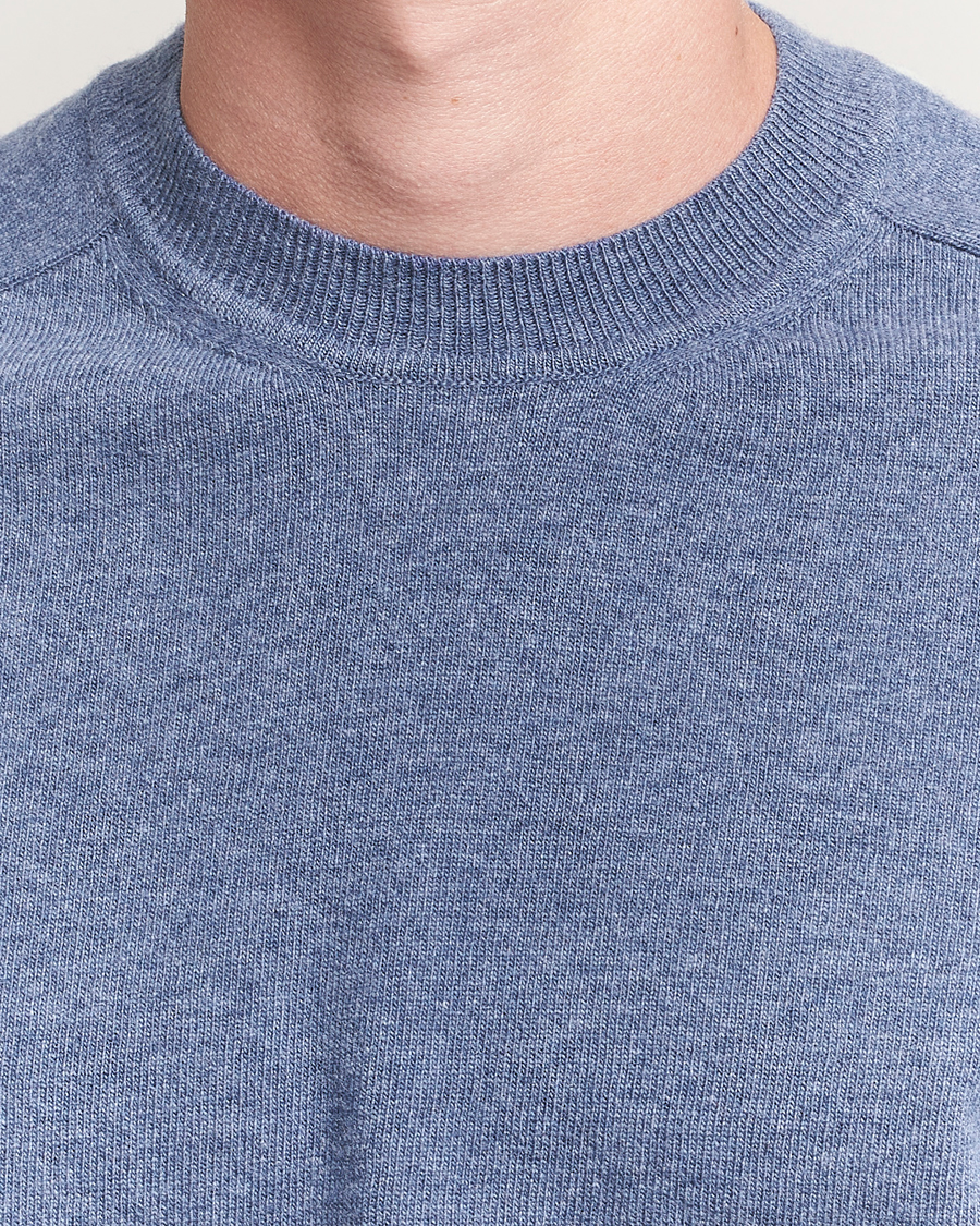 Uomini | Maglieria | Altea | Wool/Cashmere Crew Neck Pullover Blue