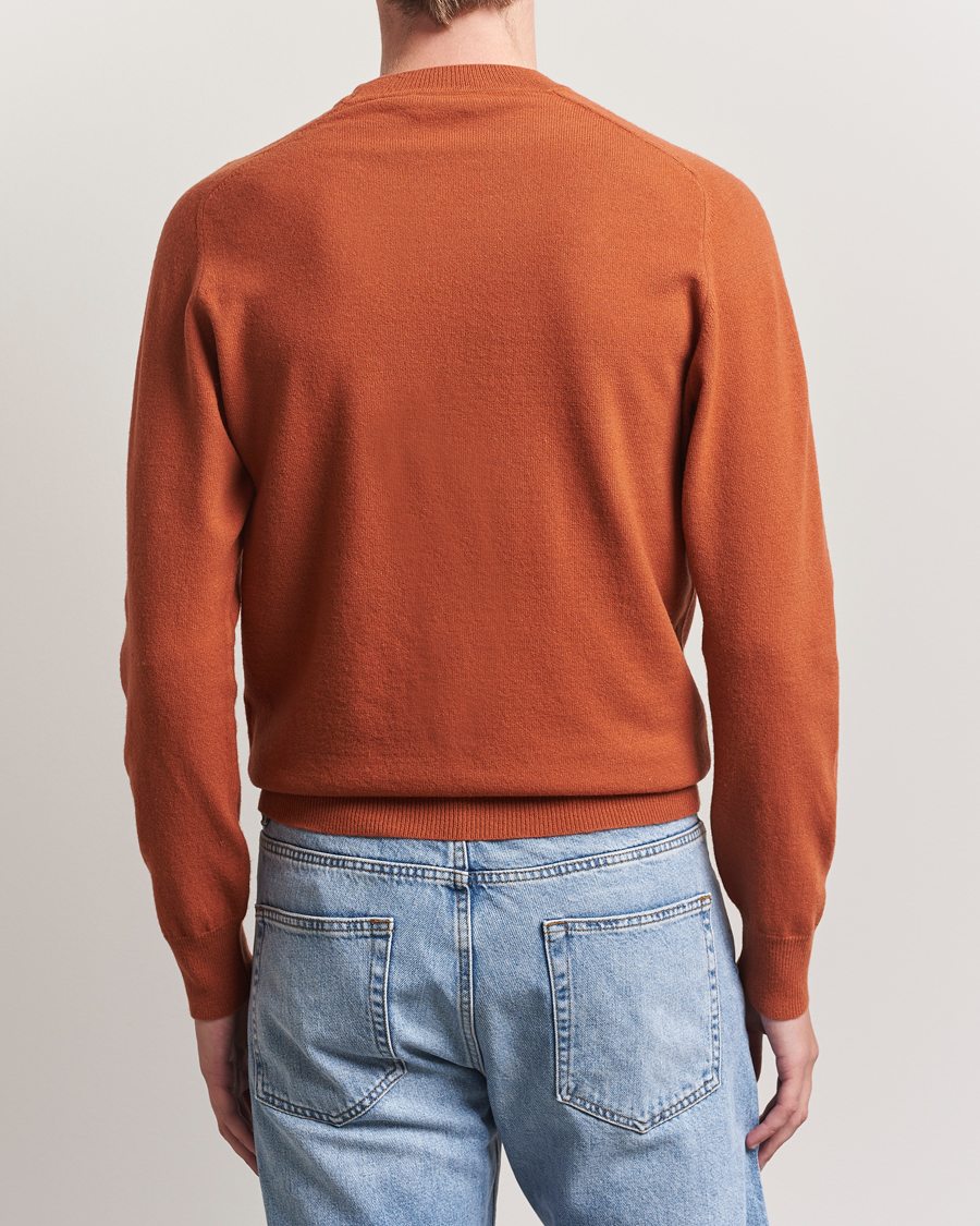 Uomini | Maglieria | Altea | Wool/Cashmere Crew Neck Pullover Orange