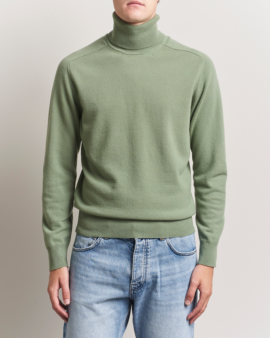 Uomini | Maglieria | Altea | Wool/Cashmere Rollneck Green