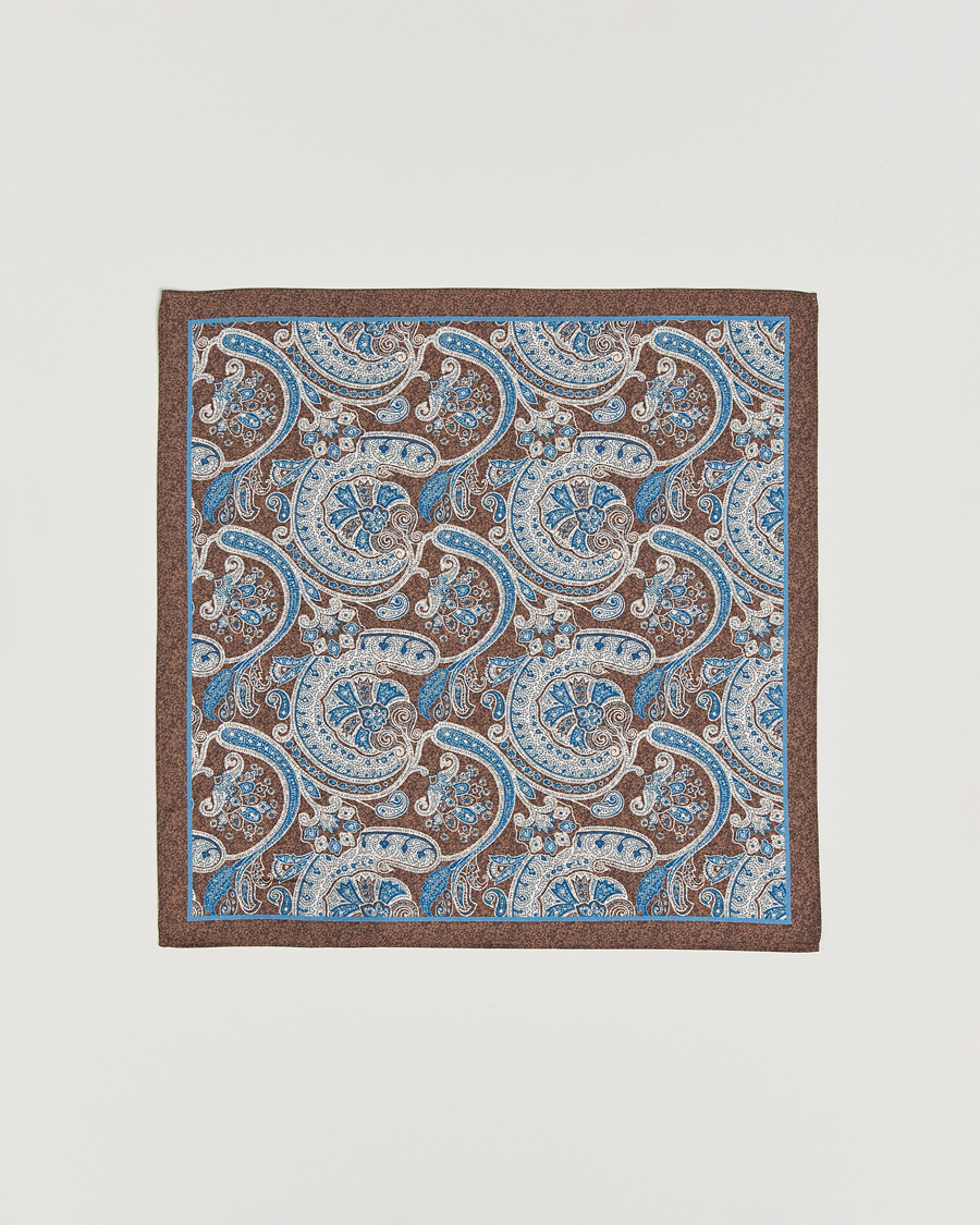 Uomini | Cravatte | Amanda Christensen | Box Set Silk 8 cm Tie And Pocket Square Brown