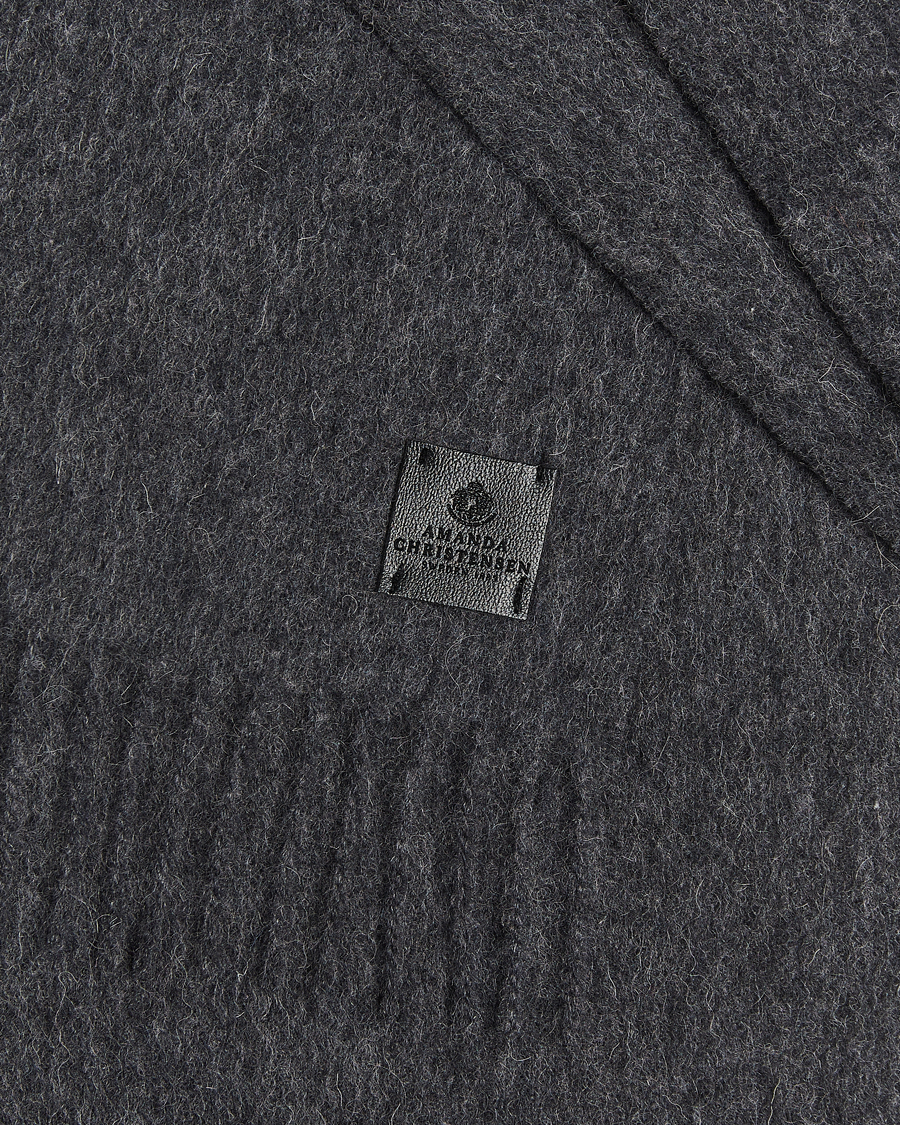 Uomini | Sciarpe | Amanda Christensen | Wool Scarf Dark Grey Melange