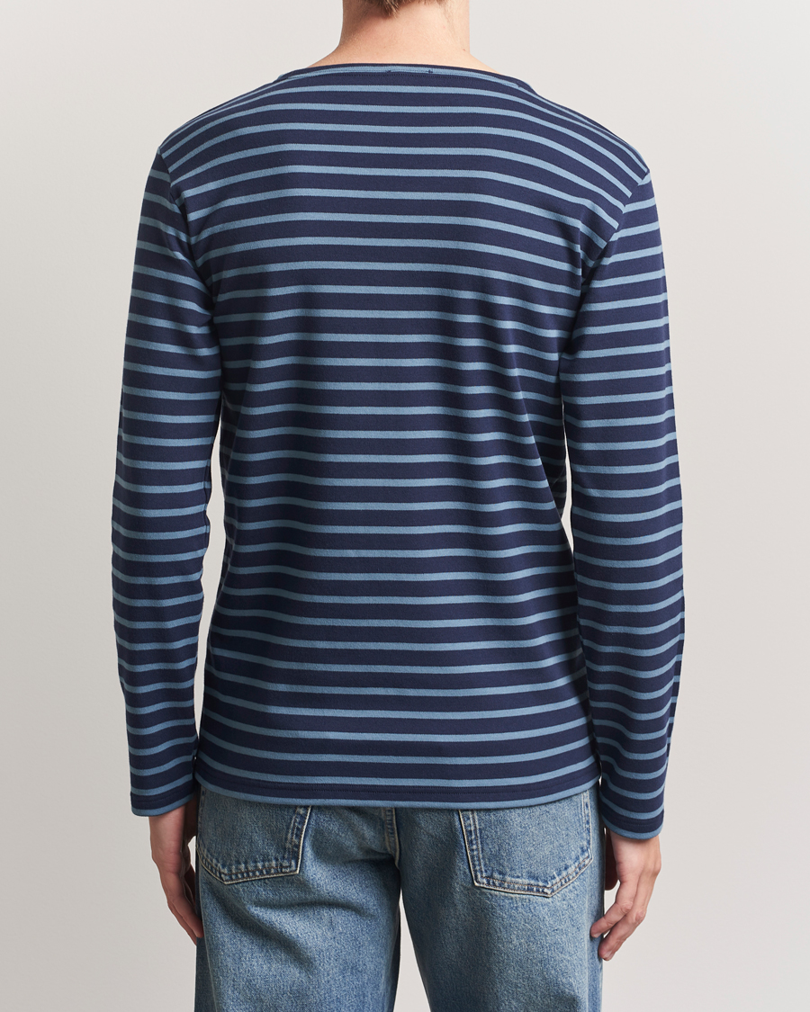 Uomini | T-shirt | Armor-lux | Houat Héritage Stripe Long Sleeve T-Shirt Deep Marine/Bluefin