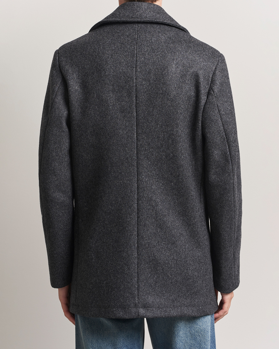 Uomini | Giacche | Armor-lux | Kermor Wool Peacoat Grey Melange