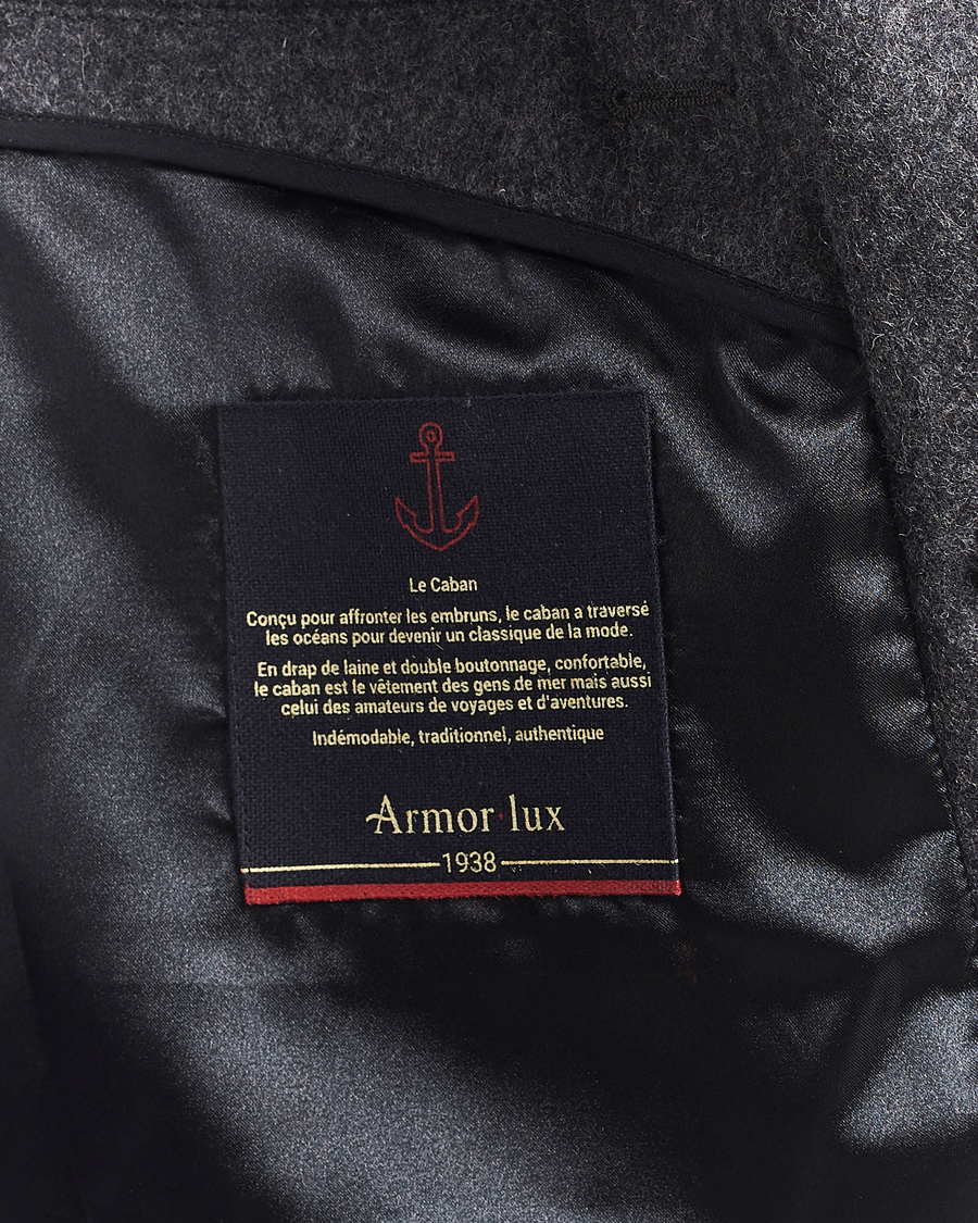 Uomini | Giacche | Armor-lux | Kermor Wool Peacoat Grey Melange