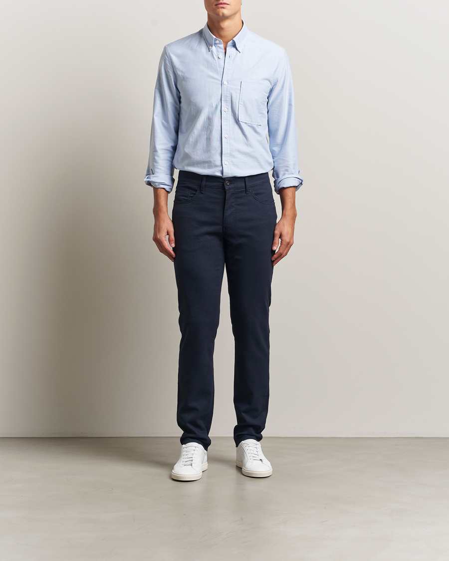 Uomini | Pantaloni | Brax | Cadiz Woo.Look 5-Pocket Pants Universe Blue