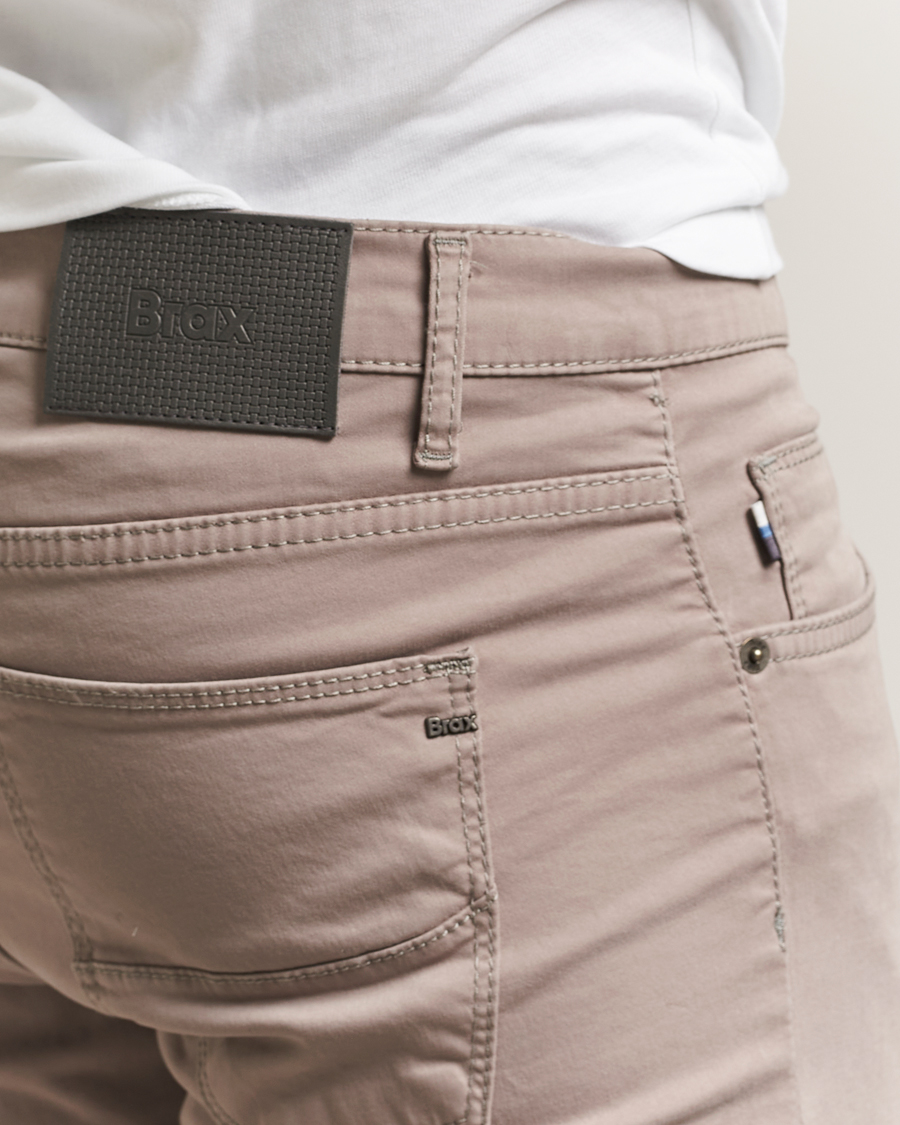 Uomini | Pantaloni | Brax | Cadiz Cotton Satin 5-Pocket Pants Stone