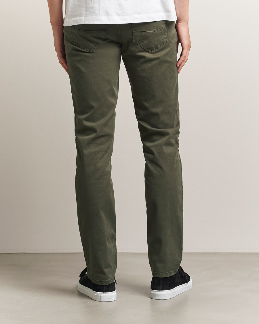 Uomini | Pantaloni | Brax | Cadiz Cotton Satin 5-Pocket Pants Olive