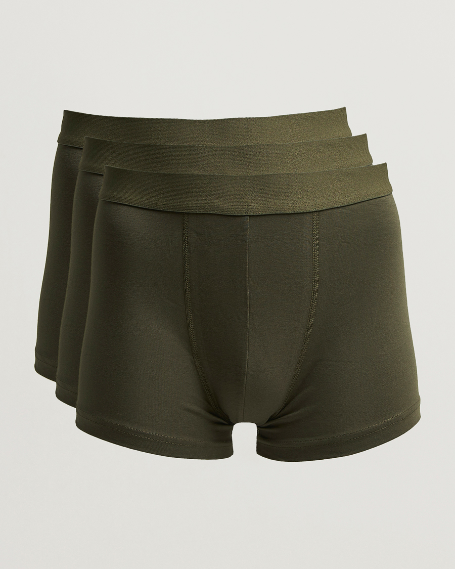 Uomini | Biancheria intima | Bread & Boxers | 3-Pack Boxer Brief Dark Green