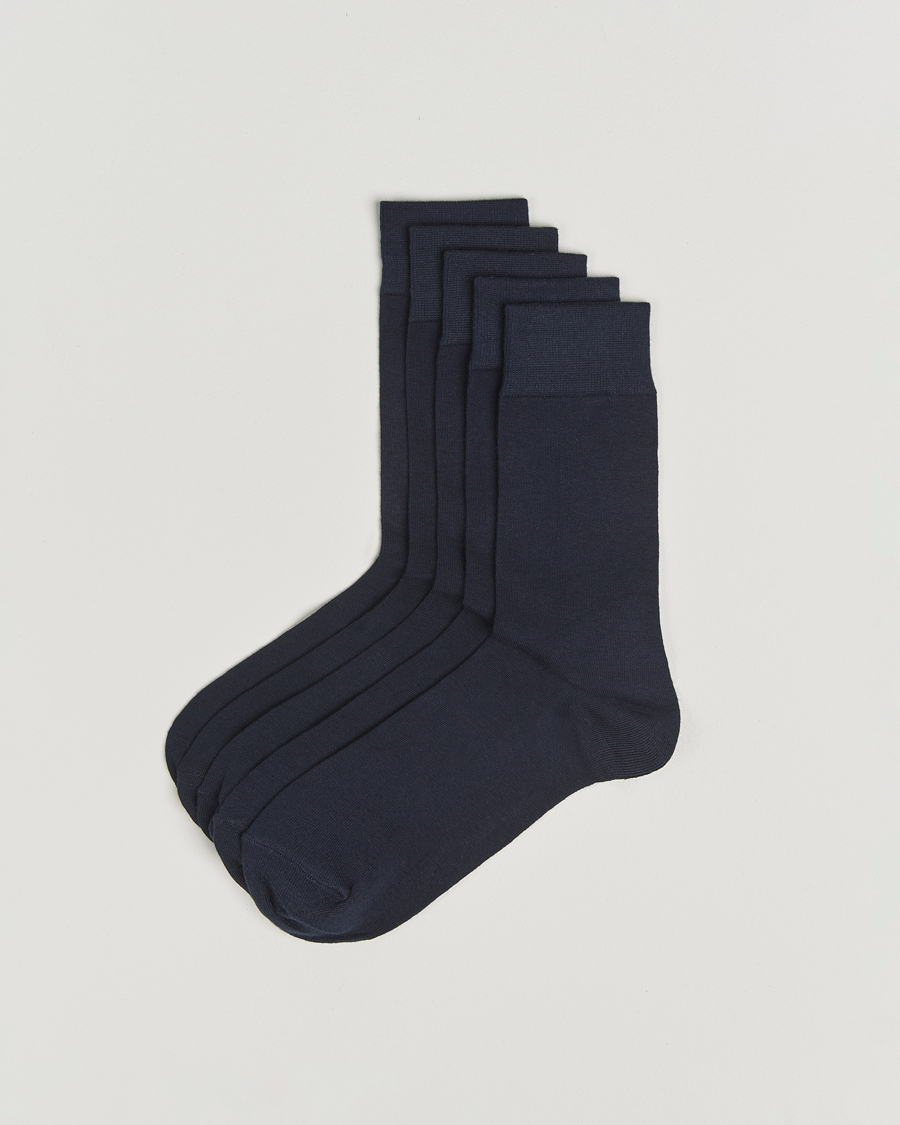 Uomini | Biancheria intima | Bread & Boxers | 5-Pack Socks Dark Navy