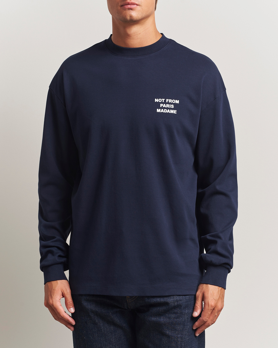 Uomini | T-shirt | Drôle de Monsieur | Slogan Long Sleeve T-Shirt Navy