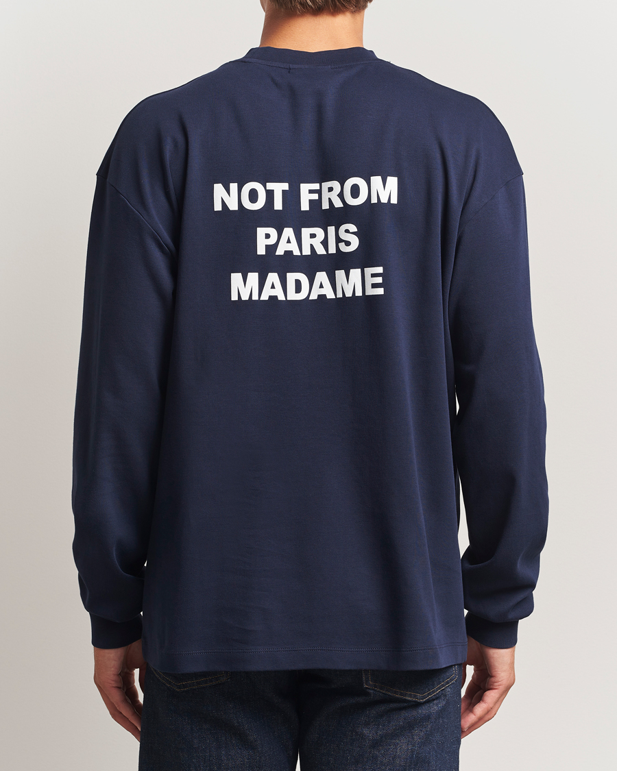 Uomini | T-shirt | Drôle de Monsieur | Slogan Long Sleeve T-Shirt Navy