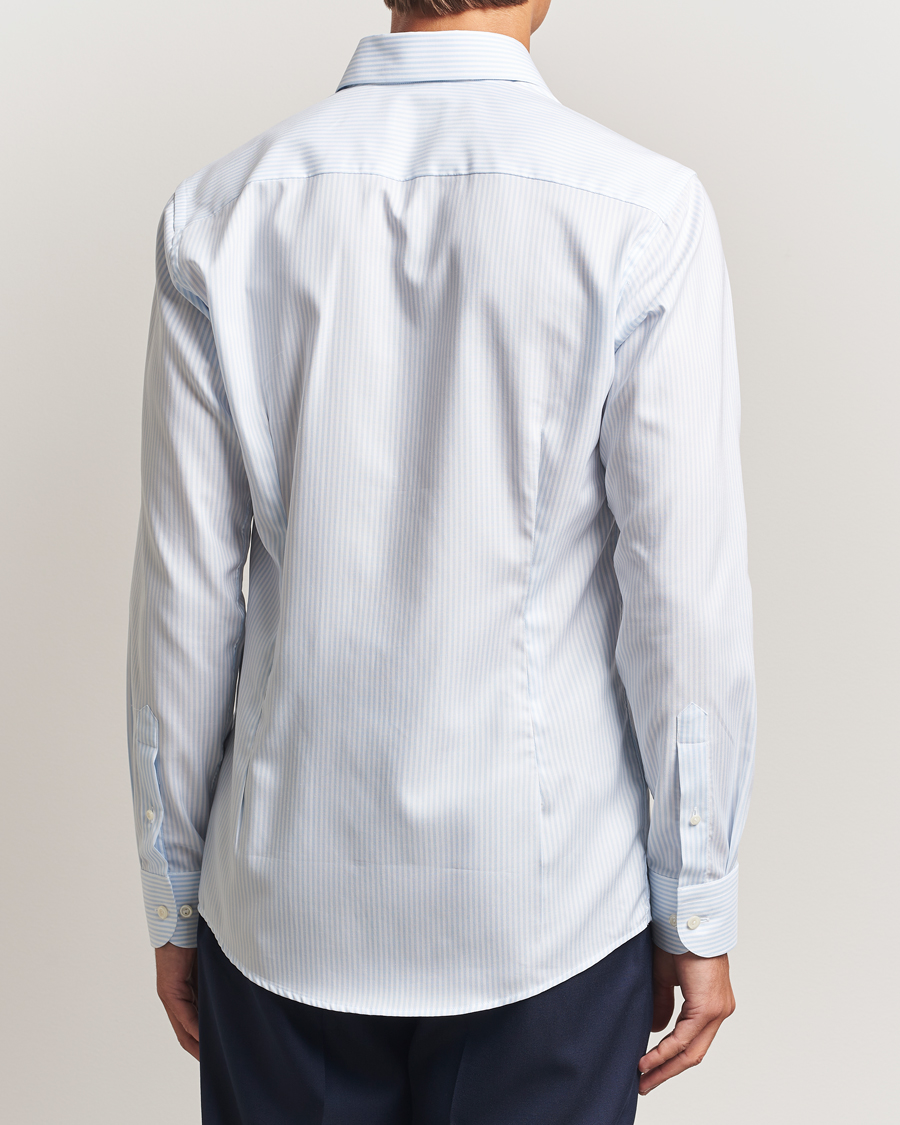 Uomini | Camicie | Eton | Slim Fit Bengal Striped Oxford Shirt Light Blue