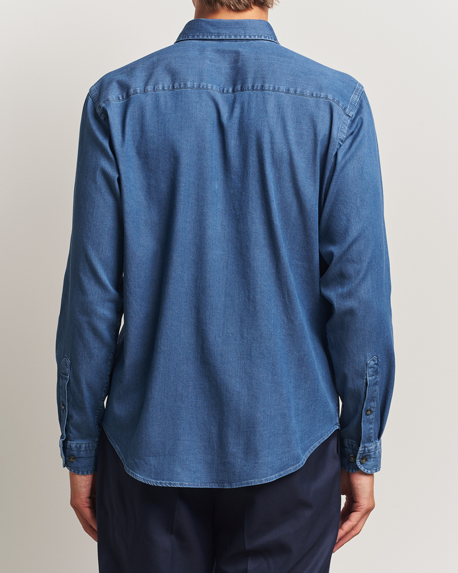 Uomini | Camicie | Eton | Casual Fit Denim Shirt Dark Wash