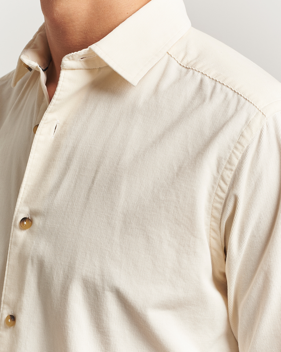 Uomini | Camicie | Eton | Casual Fit Corduroy Shirt Off White