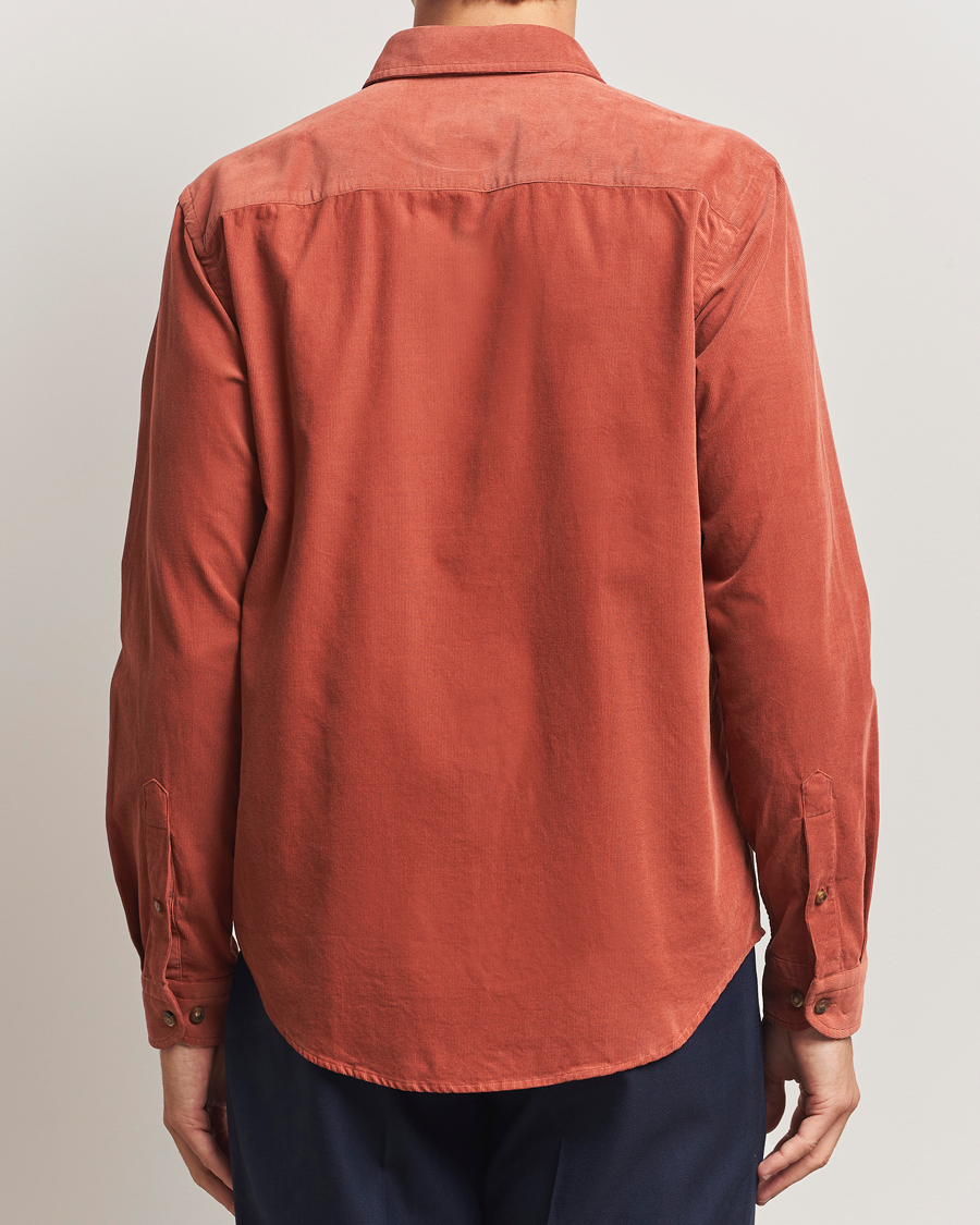 Uomini | Camicie | Eton | Casual Fit Corduroy Shirt Rust Red