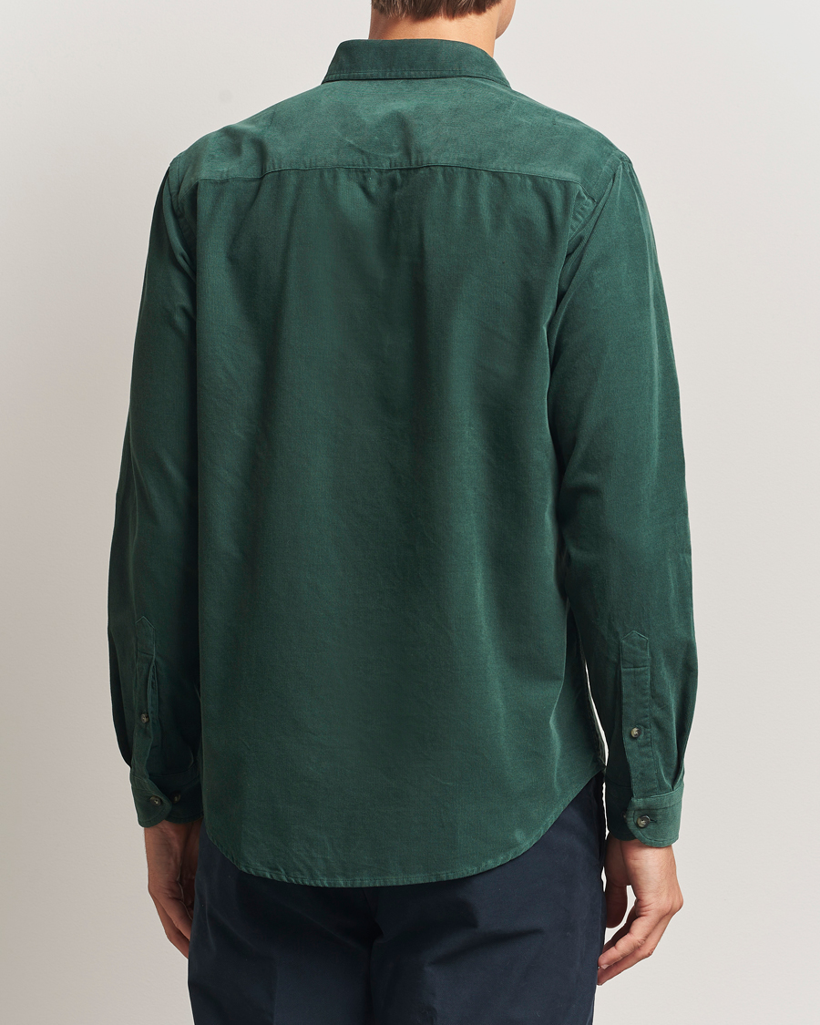 Uomini | Camicie | Eton | Casual Fit Corduroy Shirt Dark Green