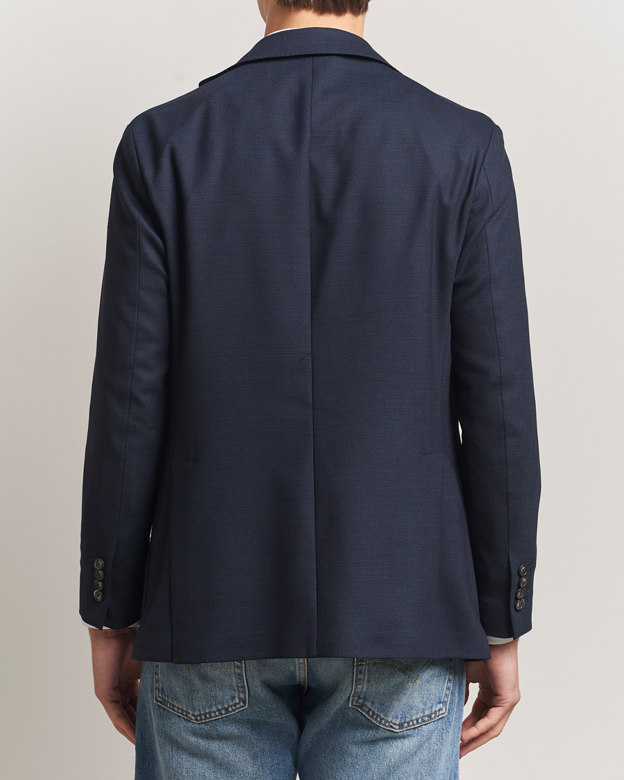 Uomini | Blazers | Eton | Wool Lana Tech Soft Blazer Navy Blue