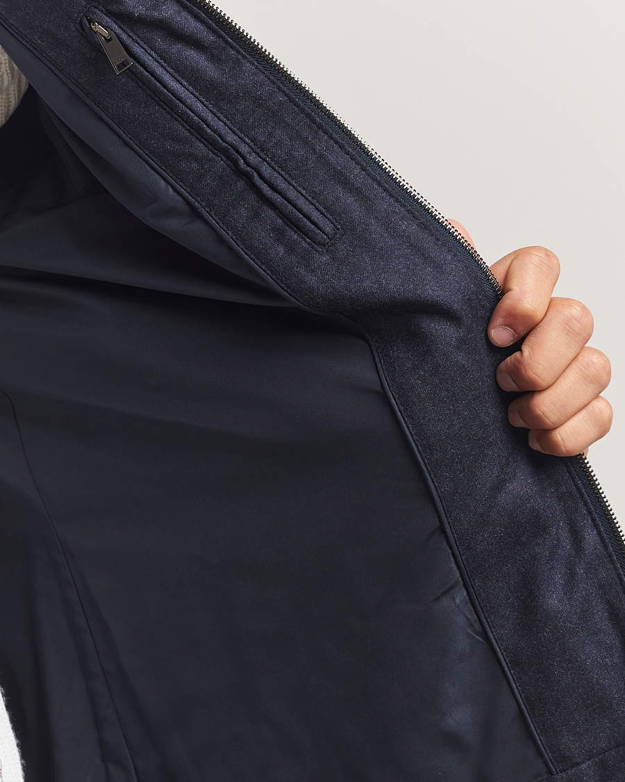 Uomini | Giacche | Eton | Wool Padded Vest Navy