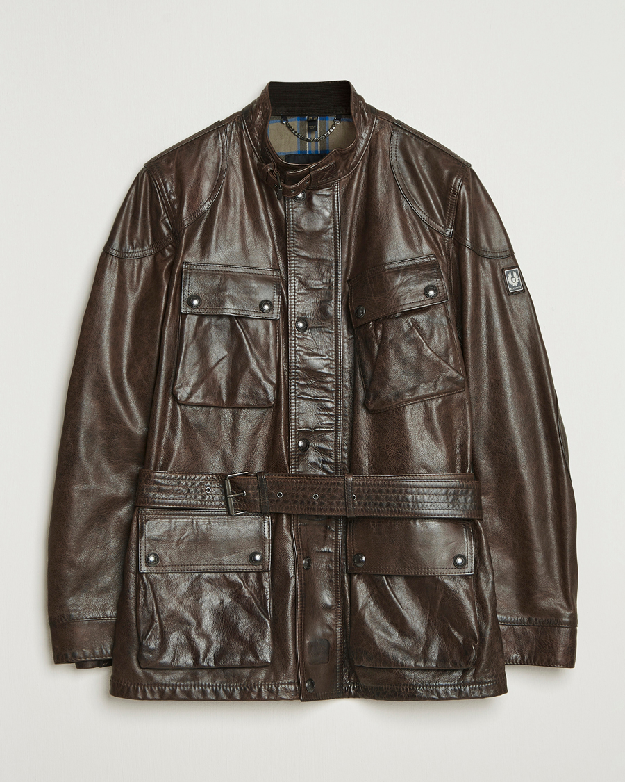 Uomini | Giacche | Belstaff | Trailmaster Panther Leather Jacket Dark Earth