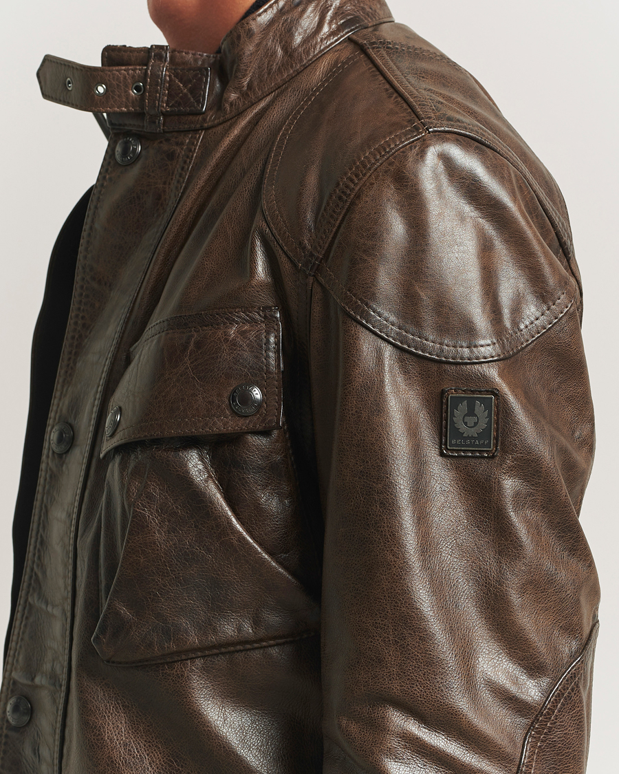 Uomini | Giacche | Belstaff | Trailmaster Panther Leather Jacket Dark Earth