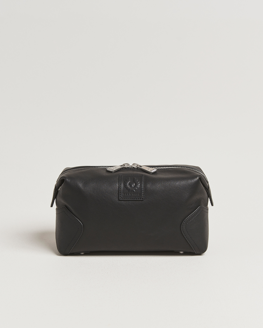 Uomini | Belstaff Maclagan Leather Wash Bag Black | Belstaff | Maclagan Leather Wash Bag Black