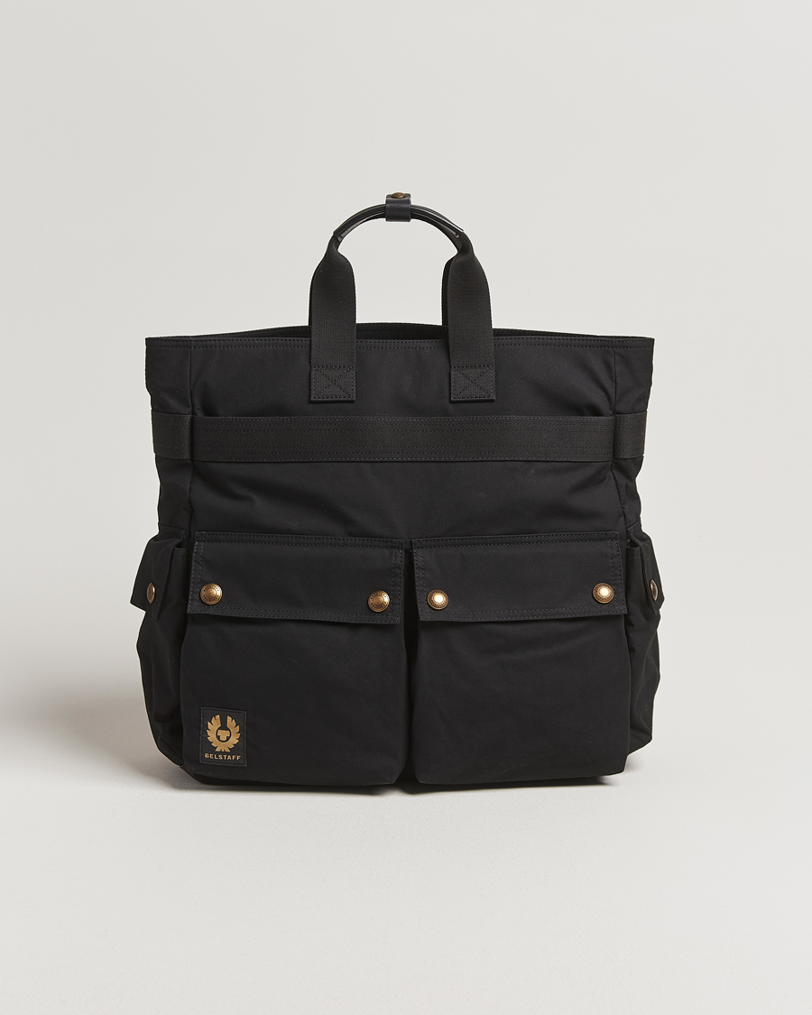 Uomini | Belstaff Trailmaster 2-Way Wax Tote Black | Belstaff | Trailmaster 2-Way Wax Tote Black