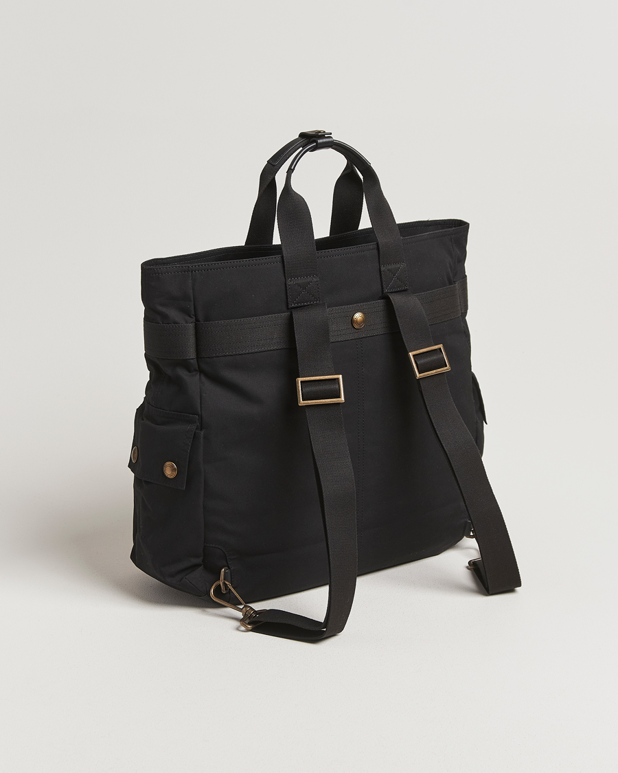 Uomini | Belstaff Trailmaster 2-Way Wax Tote Black | Belstaff | Trailmaster 2-Way Wax Tote Black
