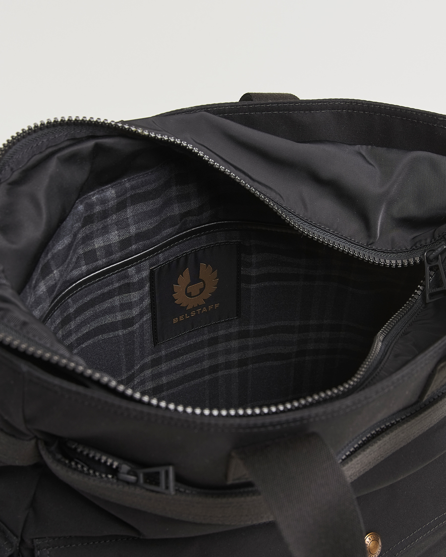 Uomini | Belstaff Trailmaster 2-Way Wax Tote Black | Belstaff | Trailmaster 2-Way Wax Tote Black