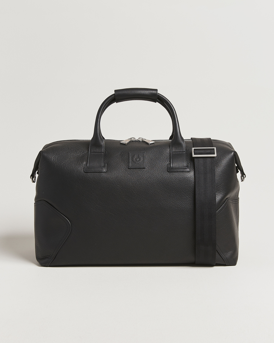 Uomini | Belstaff Ronson Leather Weekender Bag Black | Belstaff | Ronson Leather Weekender Bag Black