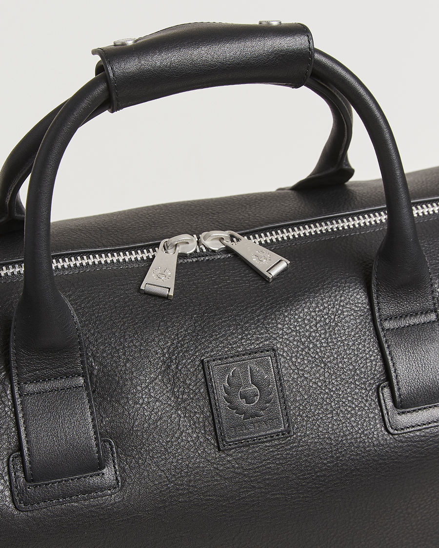 Uomini | Belstaff Ronson Leather Weekender Bag Black | Belstaff | Ronson Leather Weekender Bag Black