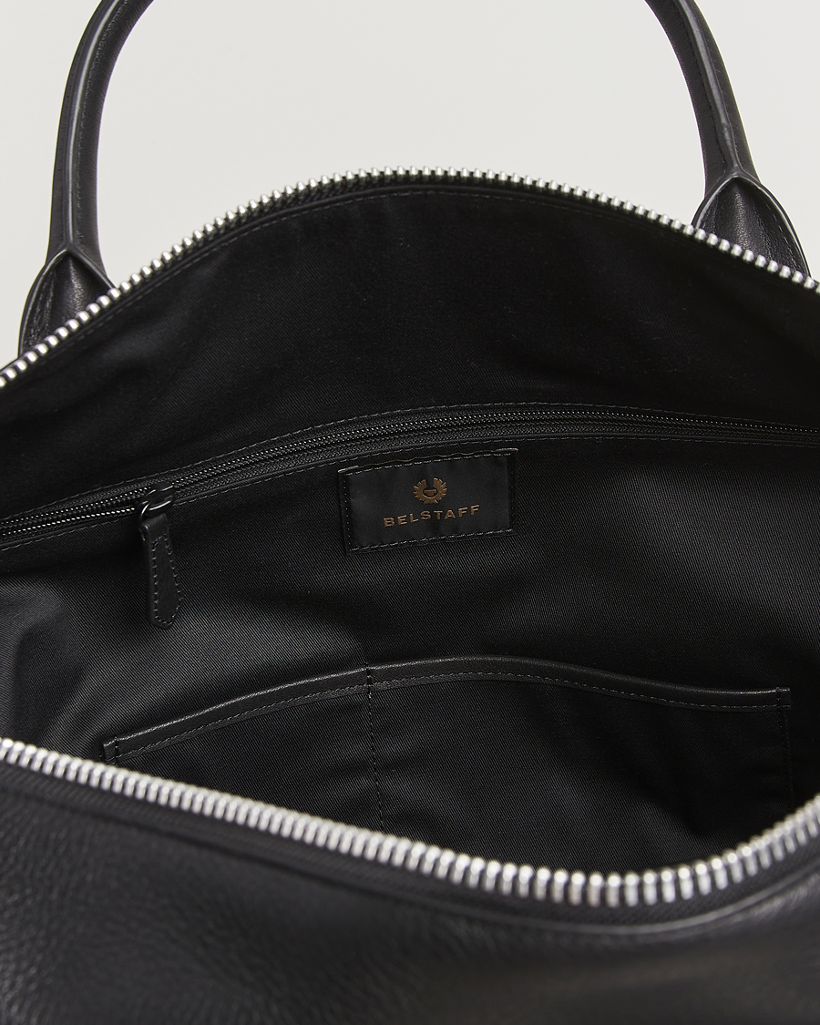 Uomini | Belstaff Ronson Leather Weekender Bag Black | Belstaff | Ronson Leather Weekender Bag Black