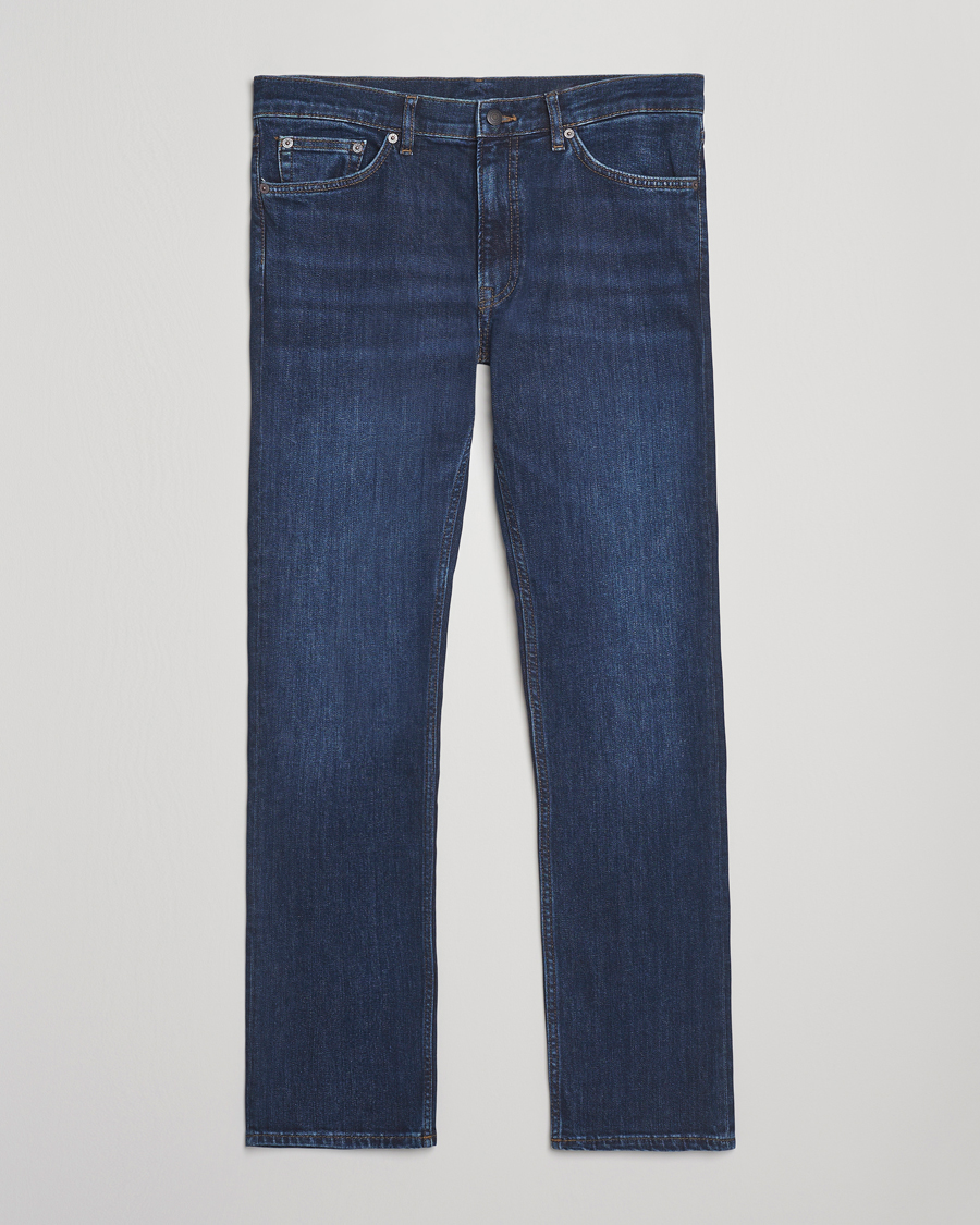 Uomini | Jeans | Gant | Regular Fit Jeans Dark Blue Worn In