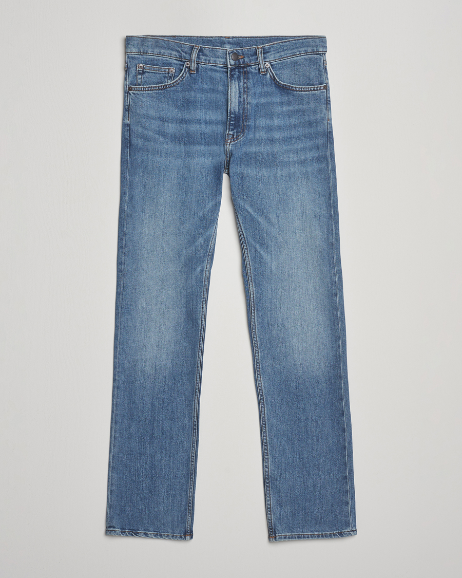 Uomini | Jeans | Gant | Regular Fit Jeans Mid Blue Worn In